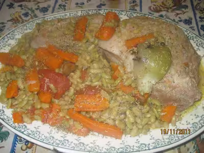 Cotis de porc aux flageolets