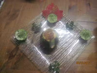Courgettes rondes aux oeufs gratinées