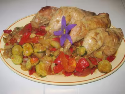 Cuisses de poulets à la ratatouille