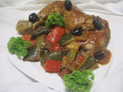 Cuisses de poulet aux légumes de saison