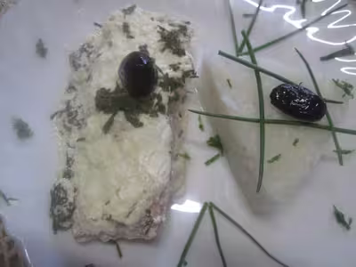 Pavés de saumon rose à la crème fraîche,ciboulette