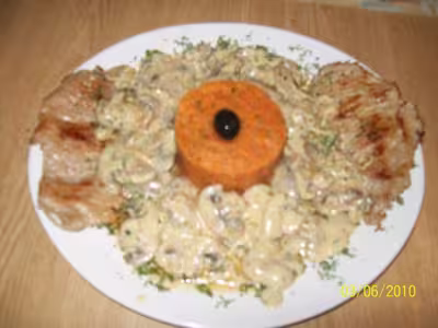 Escalopes de veau aux champignons en sauce