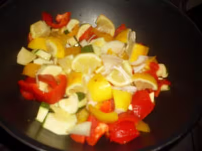 Escalopes aux légumes
