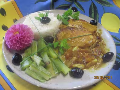 Escalopes de porc à la crème et raz el hanout