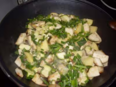 Escalopes de poulet et sauté de légumes