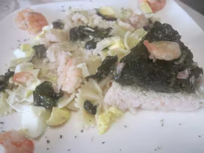Farfalles aux crustacés et à l'oseille