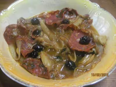 Feuilles d'endives au chorizo