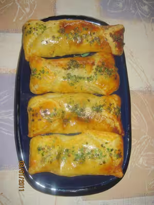 Feuilletés au jambon cru fumé et fromage