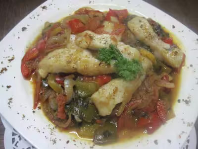 Filet de poisson au brin de légumes ensoleillés