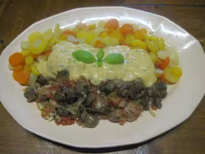 Filet mignon de porc,sauce béchamel rosée