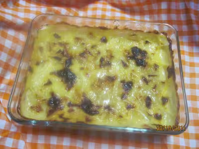 Flan à la vanille aux dés de pommes