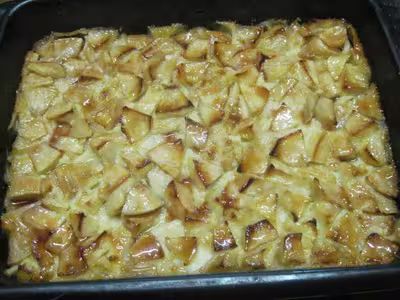 Flan de lait de coco aux pommes