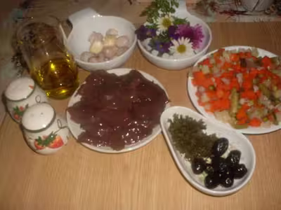 Foie de génisse aux petits légumes
