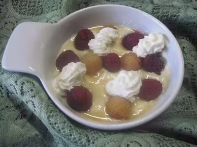 Fromage blanc aux framboises