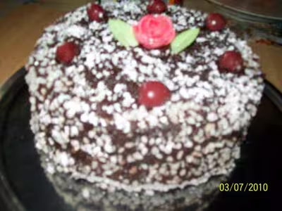 Gâteau au chocolat et griottes