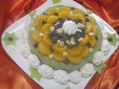 Gâteau au chocolat et mandarines
