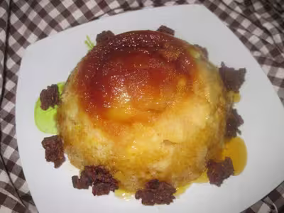 Gâteau aux pommes et caramel au micro-ondes