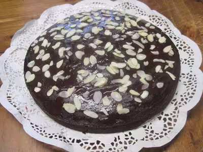 Gâteau chocolat au coulis de framboises