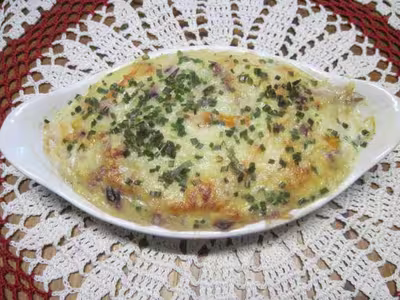 Gratiné de filets de sole et surimi