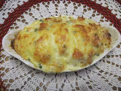 Gratiné de saumon et fruits de mer