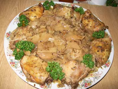 Hauts de cuisses de poulets au chou