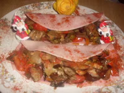 Jambons garnies aux légumes