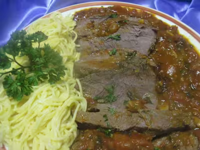 Jumeau de bœuf s/os à la sauce tomate