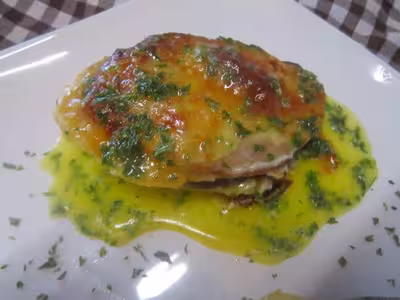 Kassler sur une tranche de pain,gratiné