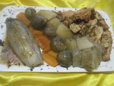 Lamelles de dinde aux 5 légumes