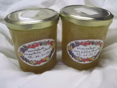 Marmelade de pêches blanches au sucre