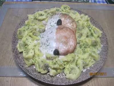 Médaillons de saumon rose aux tortellinis