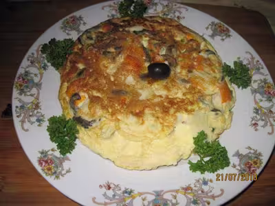 Omelette au surimi et pleurotes+ .photos