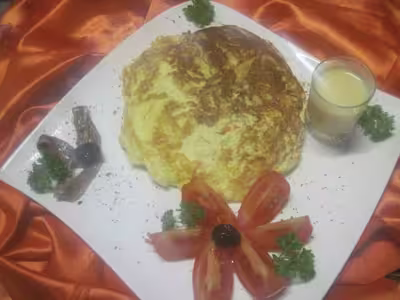 Omelette au surimi et gruyère