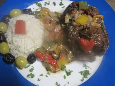 Osso bucco de boeuf aux légumes au four