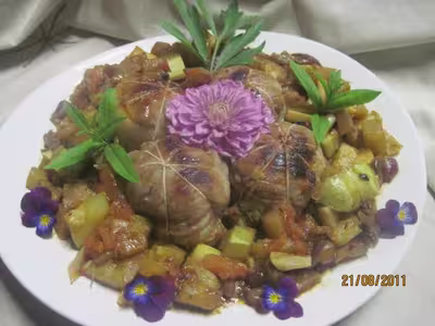 Paupiettes de veau aux légumes