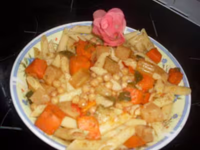 Pennes aux légumes de couscous