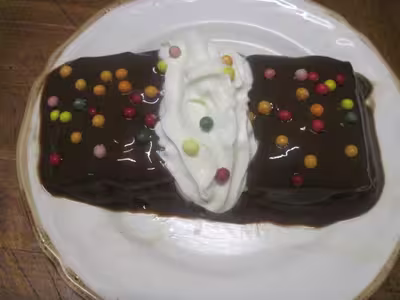 Petits beurre à la crème chocolat et chantilly