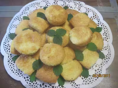 Petits gâteaux à la noix de coco. fleur de maïs