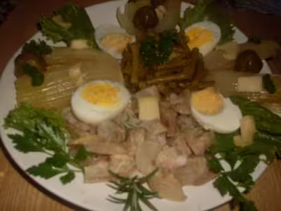 Pied de veau aux crudités