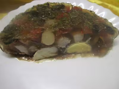 Poisson en gelée aux anchois et estragon