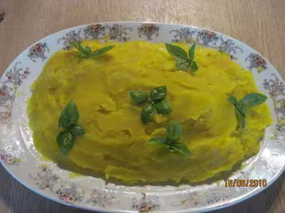 Purée de potimarron au basilic