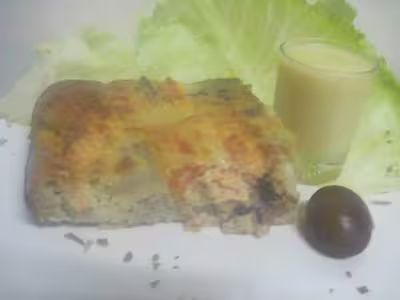 Quiche sans pâte au saumon rose