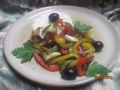 Riz au trio de poivrons grillés