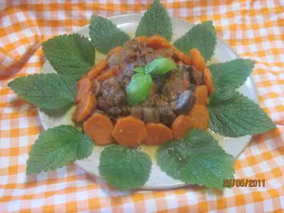 Rognons de boeuf aux carottes au micro-ondes