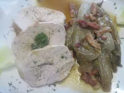 Rôti de dinde aux endives