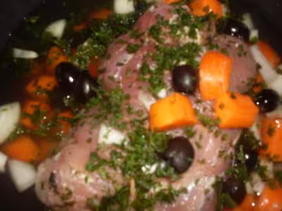 Rôti de jambon farci
