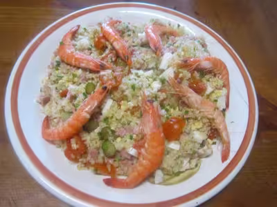 Boulgour en salade et ciboulette