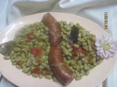 Saucisses fumées aux fèves