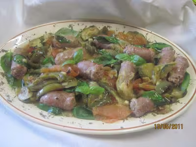 Saucisses de toulouse de légumes au basilic