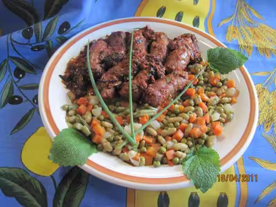 Saucisses de toulouse aux petits légumes